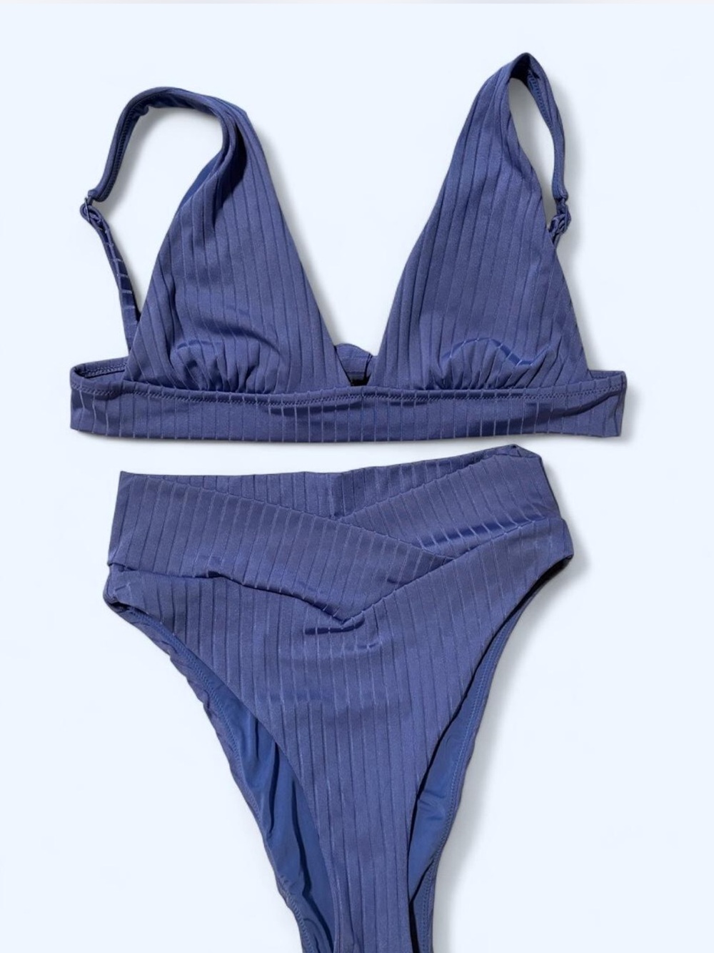 Aerie Blue Ribbed Bikini Set